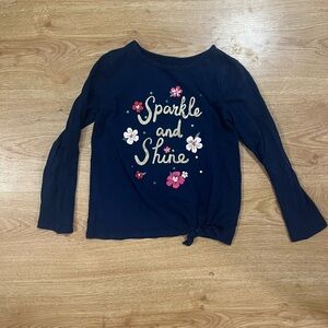 Carter's Navy Long Sleeve Tee with Floral Accents